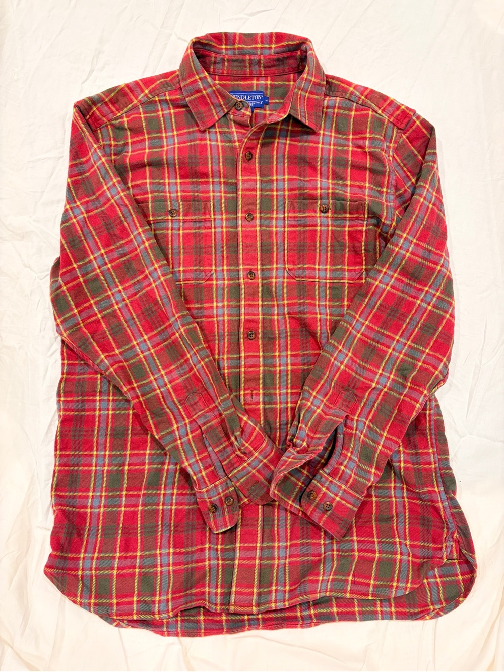 Pendleton Men's 100% cotton plaid button down, perfect for Fall!